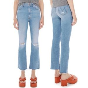 MOTHER Hustler Ankle Fray Jeans in Thrilling Shots